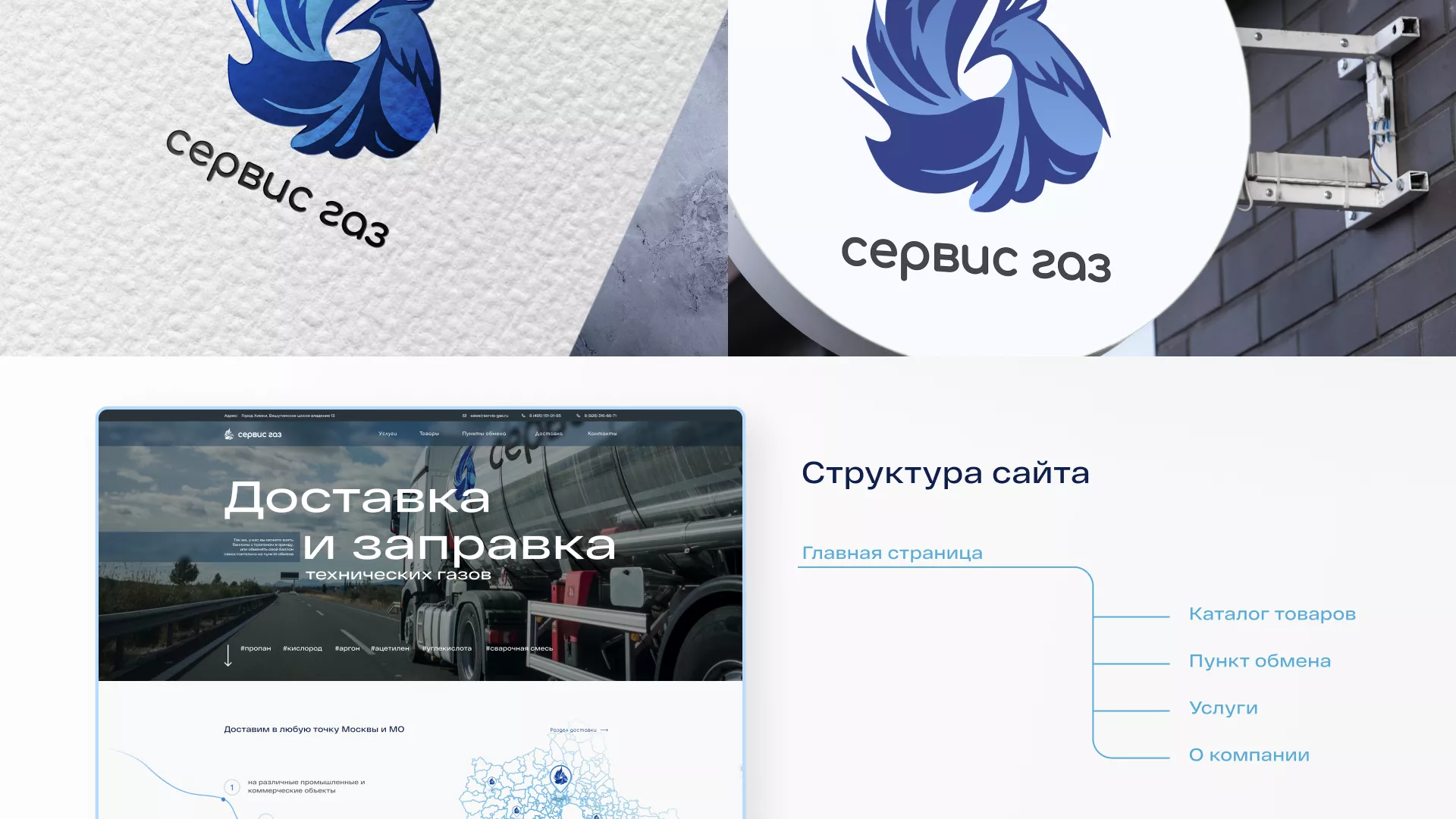 Создание сайта компании «Сервис газ» в Богородицке