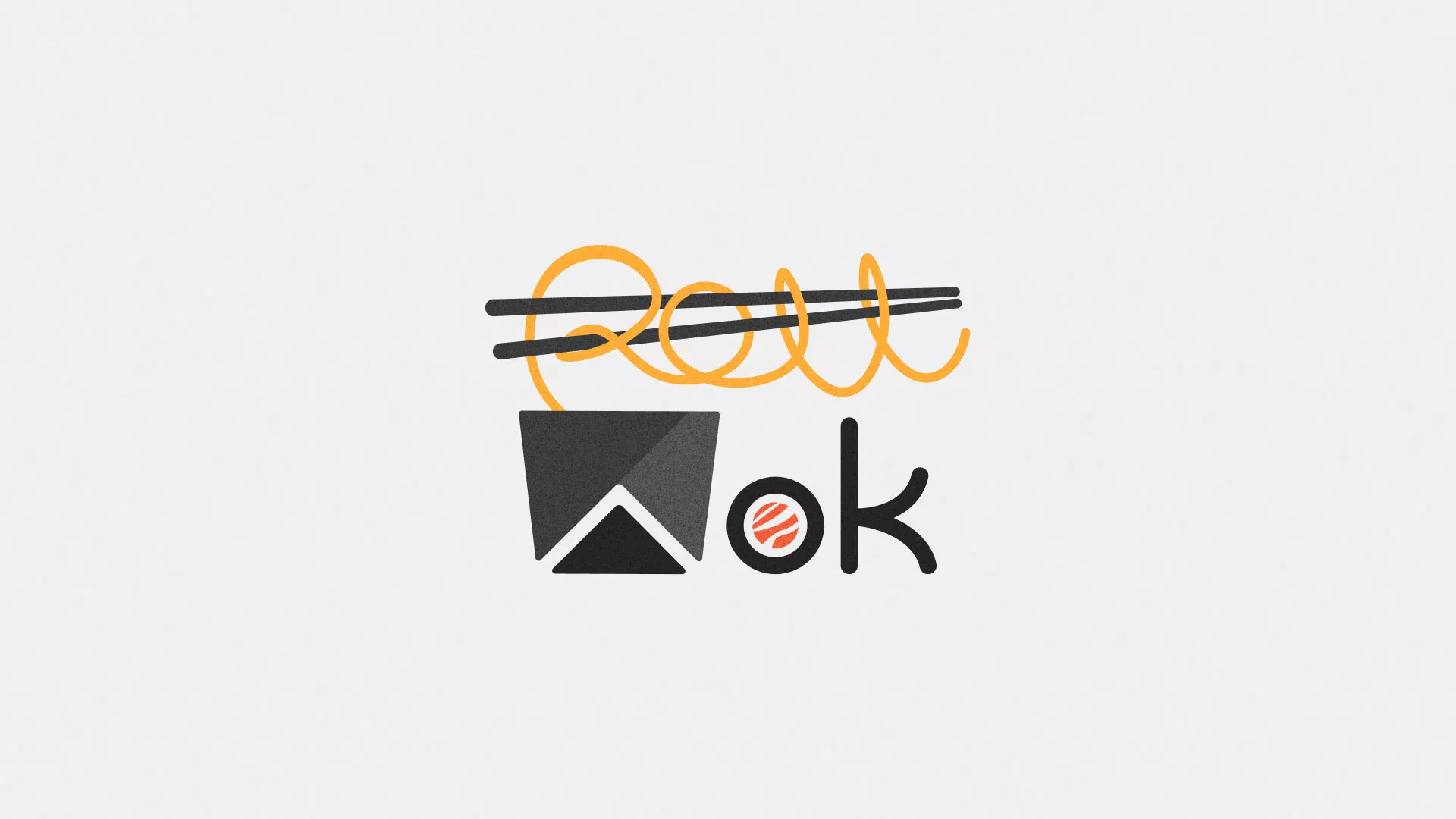 Разработка логотипа суши-бара «Roll Wok Club» в Богородицке
