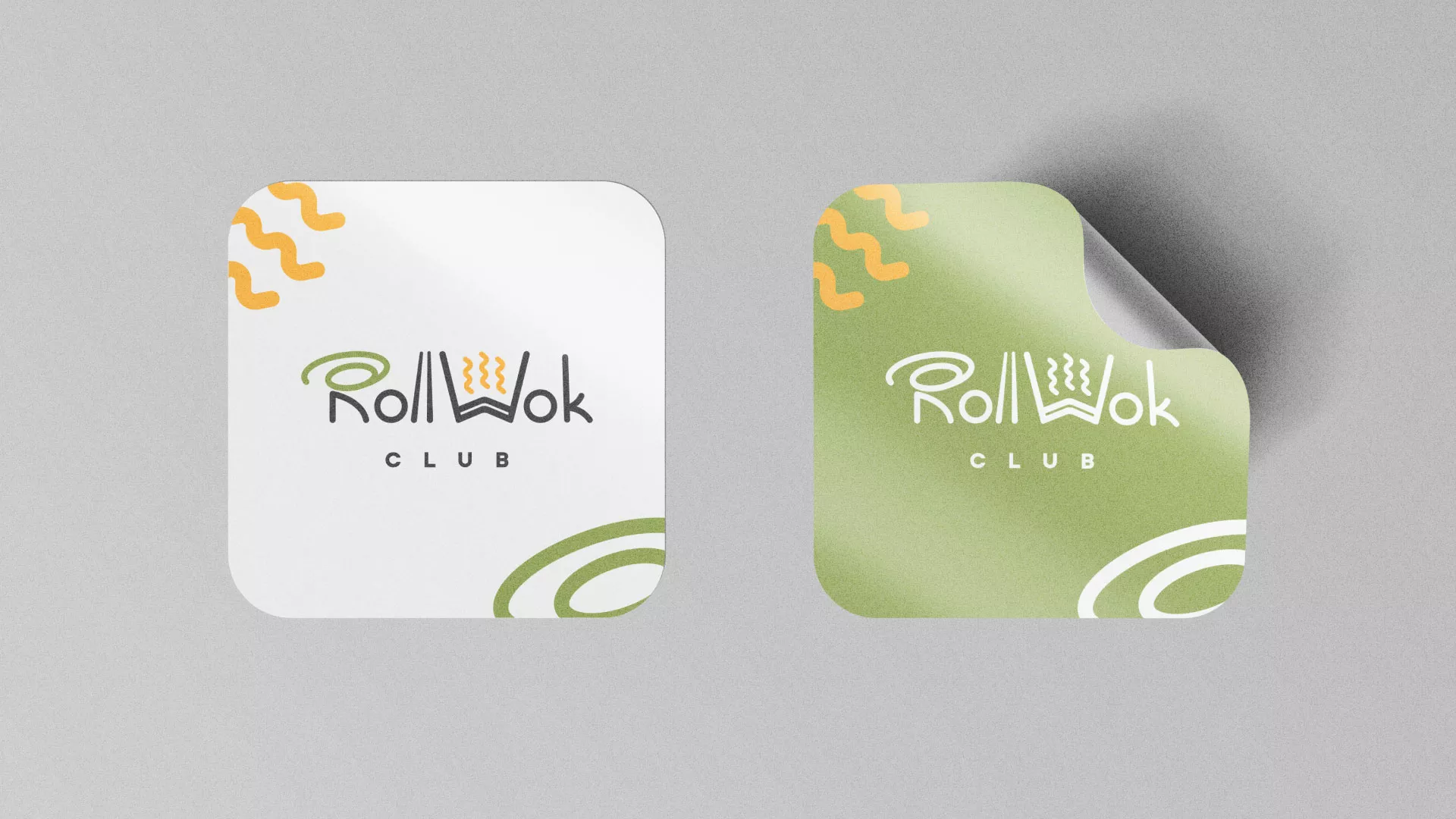 Разработка логотипа и фирменного стиля суши-бара «Roll Wok Club» в Богородицке