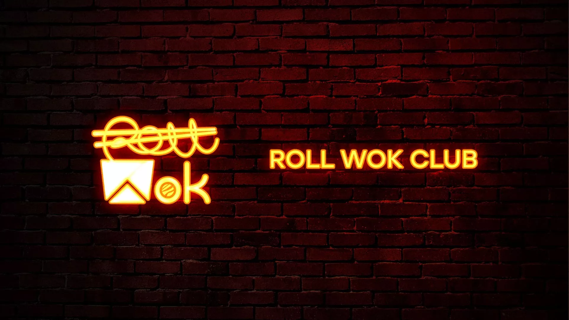 Разработка интерьерной вывески суши-бара «Roll Wok Club» в Богородицке